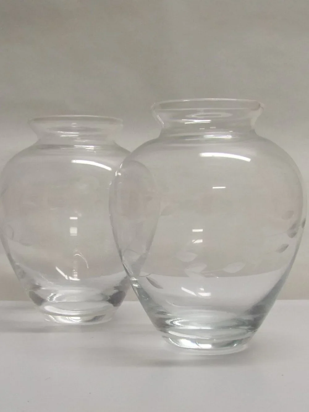 VINTAGE Princess House Heritage Crystal Vases 4.5
